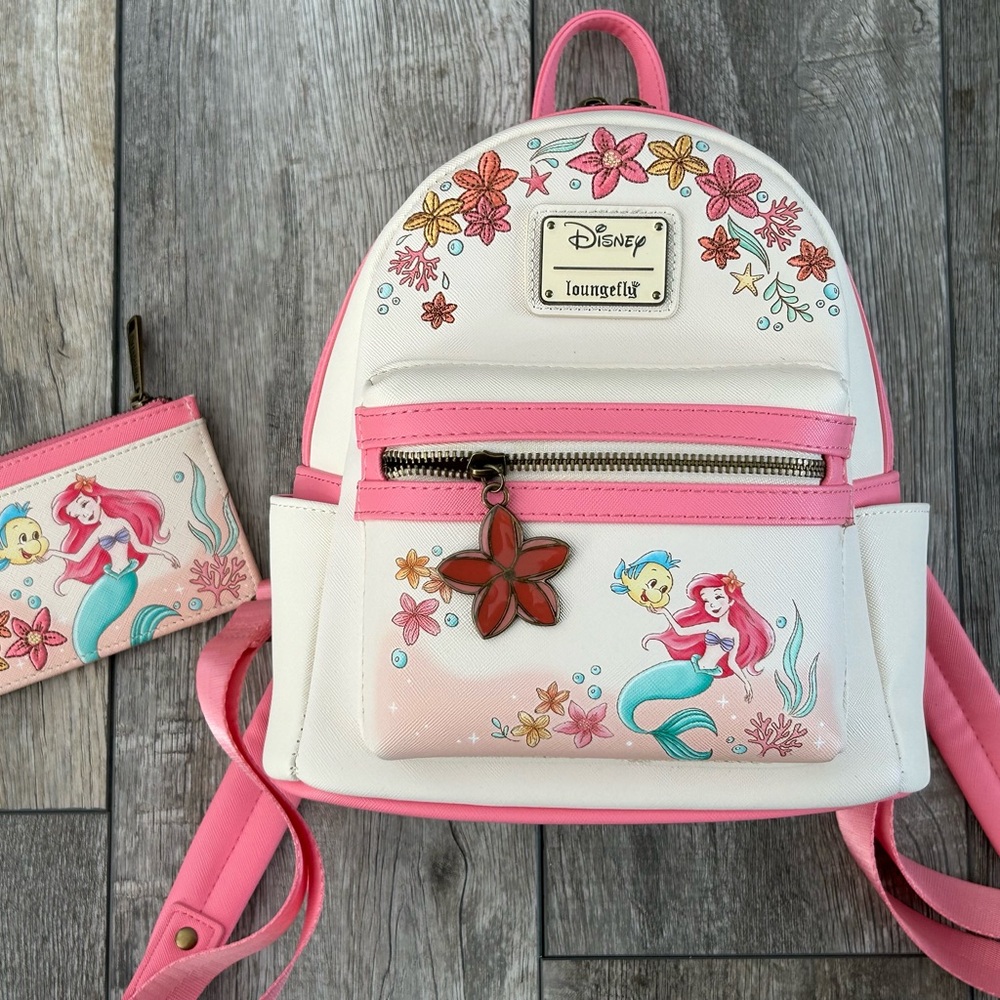 Like New Loungefly Little Mermaid Bag & Cardholder